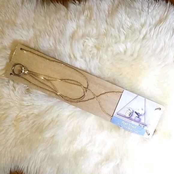 Set of 4 Wall Shelf Hanging Rope Shelf Wooden Floating Shelf New and Sealed - Picture 3 of 9